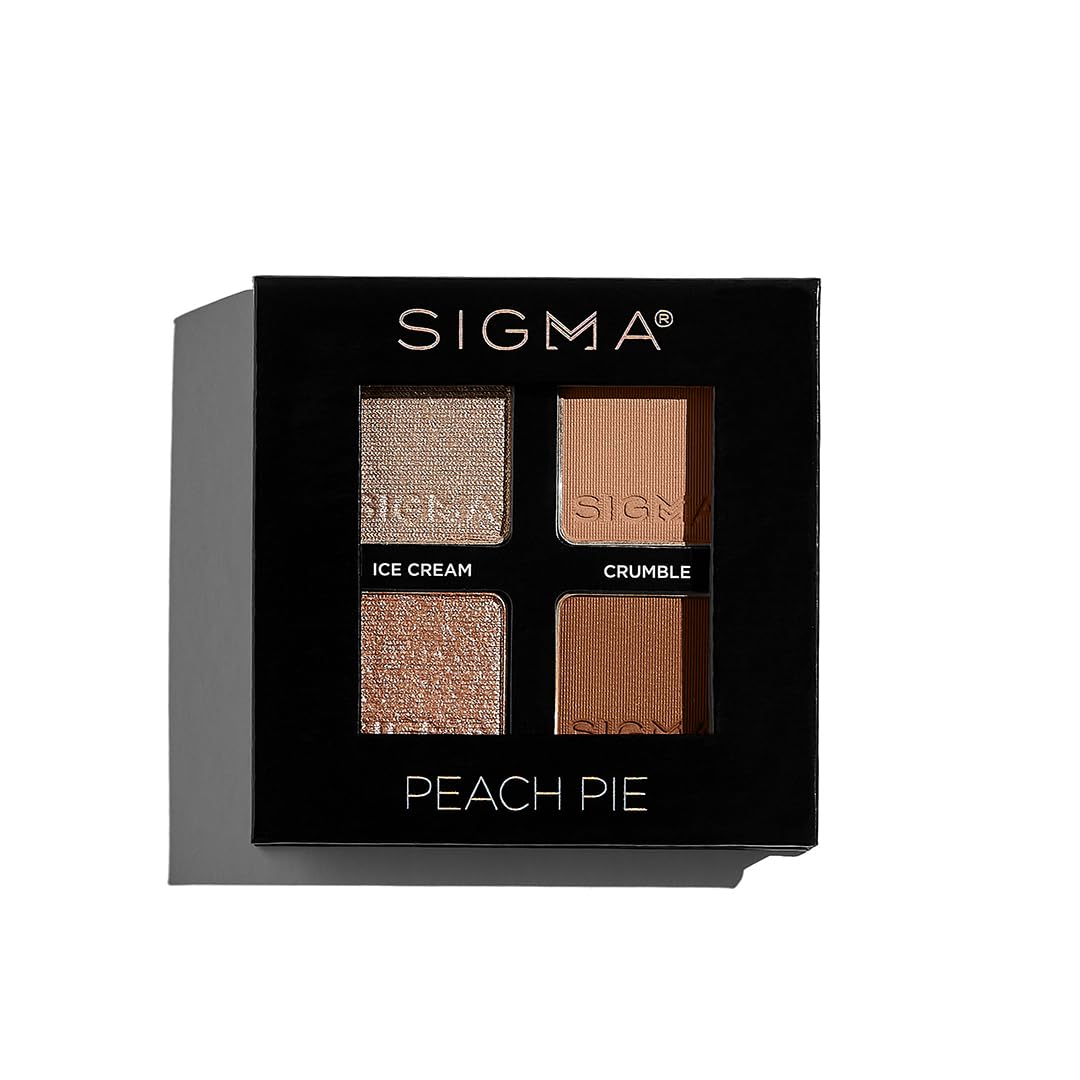 Sigma Beauty Peach Pie Eyeshadow Quad — Makeup Eyeshadow Quad with a Buttery Soft Formula and Buildable..
