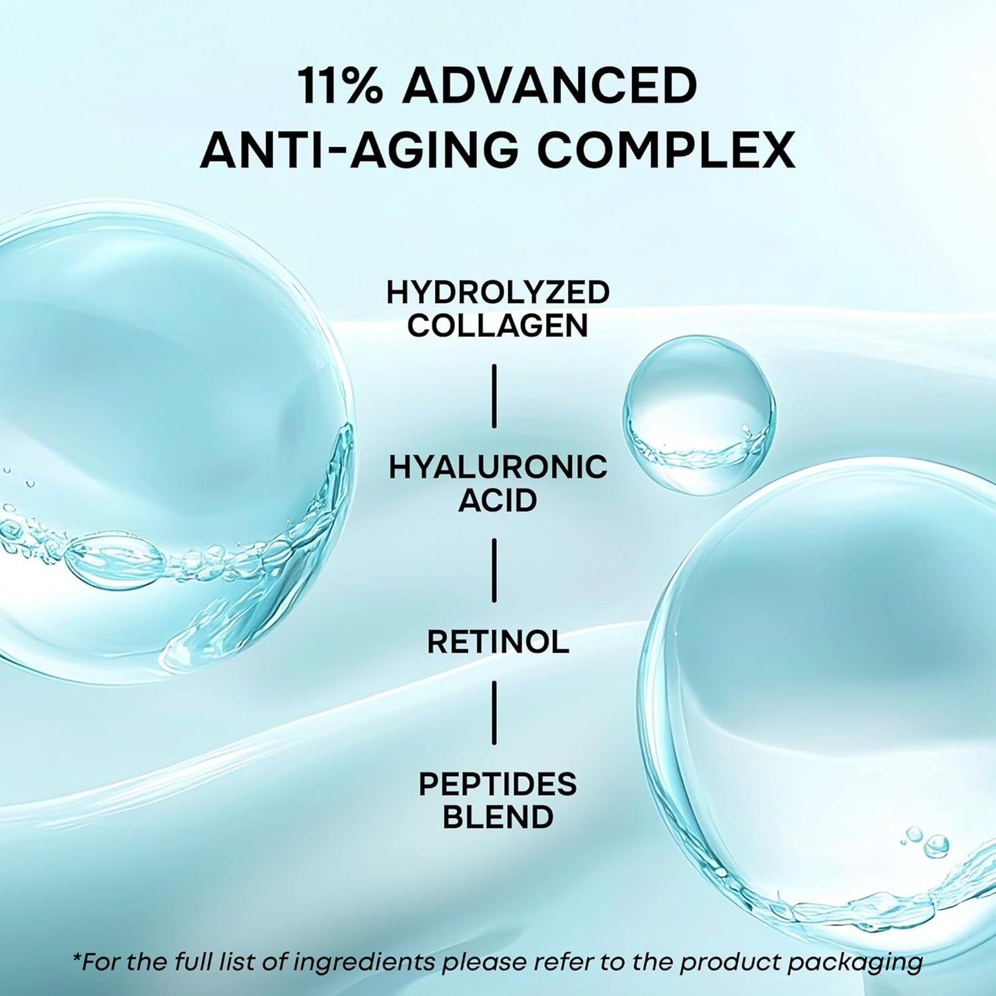 SimplyVital Collagen, Retinol &amp; Hyaluronic Acid Serum - Anti-Aging Moisturizer for Face, Neck & Décolleté