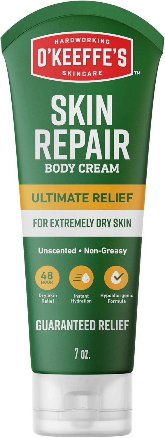 O'Keeffe's Skin Repair Ultimate Relief Body Cream, 7oz Tube | For Extreme Dryness, 48 Hours of Hydration, Contains Shea Butter..