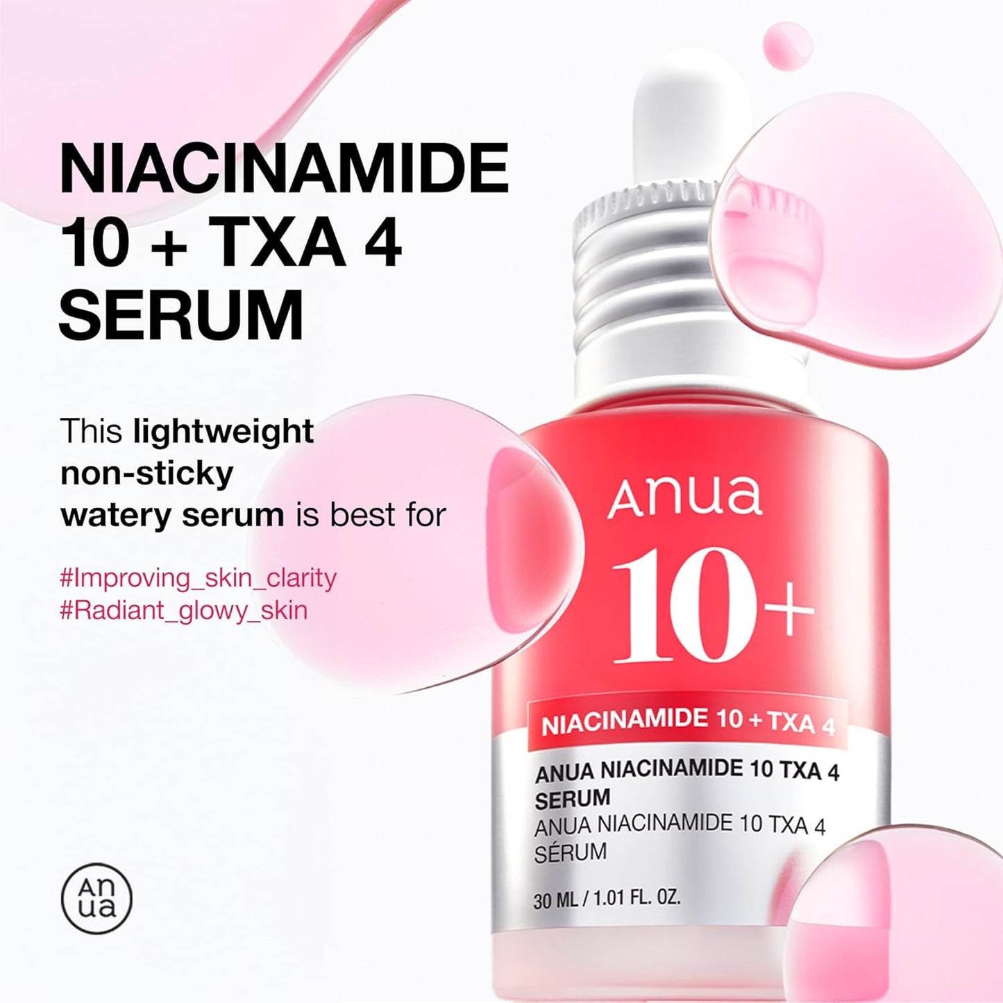 Anua 3-Step Glass Skin Beginner Set, Oil Cleanser and Face Wash with Facial Serum...