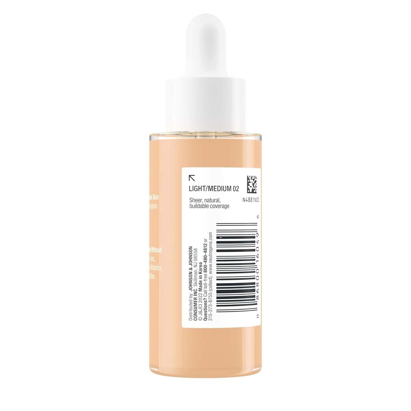 Neutrogena Sensitive Skin Serum Foundation, Light/Medium 02, 1 Ounce