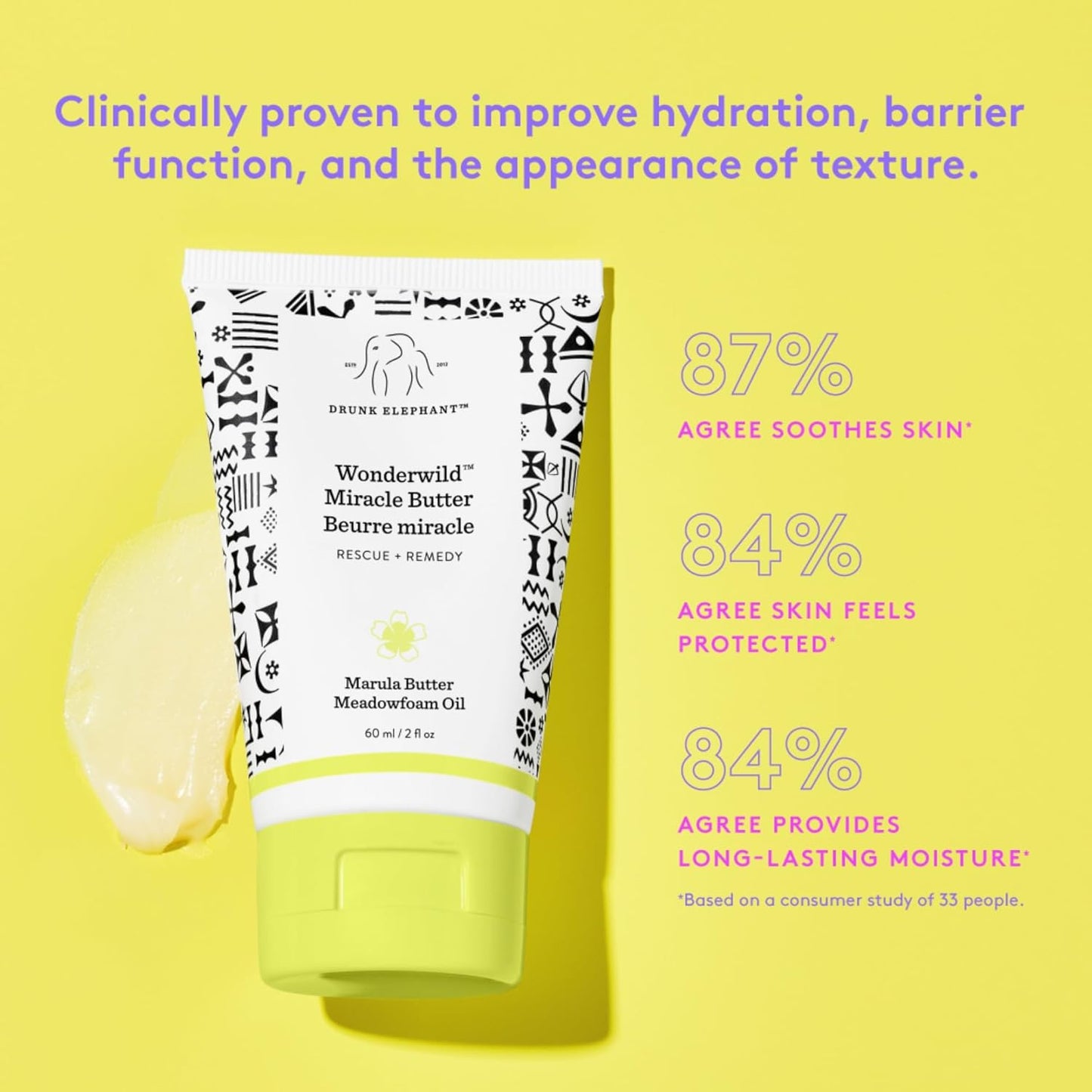 Drunk Elephant Wonderwild Miracle Butter - Ultra-Luxe Skin Salve - Clean Clinical Skincare - Cruelty-Free..