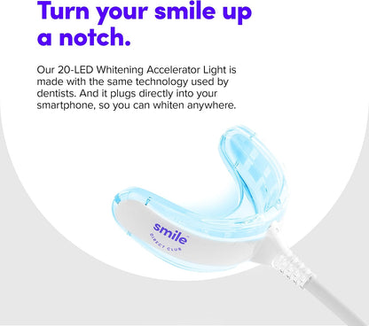 SmileDirectClub Teeth Whitening Kit with LED Light - 4 Pack Gel Pens - Professional Strength Hydrogen Peroxide