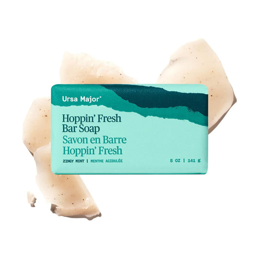 Ursa Major Hoppin' Fresh Bar Soap | Formerly Known As Morning Mojo Bar Soap | Natural, Exfoliating Soap with Peppermint..