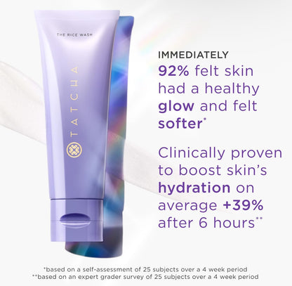 TATCHA The Rice Wash, Soft Cream Facial Cleanser, Wash Away Buildup Without Stripping Skin For A Soft, Luminous Complexion