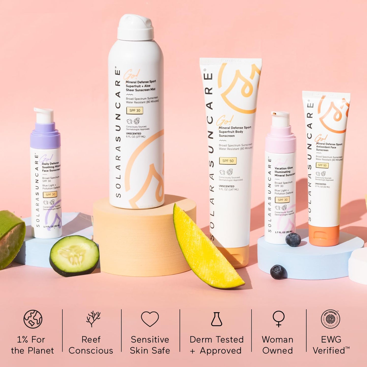 Solara Suncare - Go! Daily Defense Soothing Mineral Face Sunscreen, SPF 30..