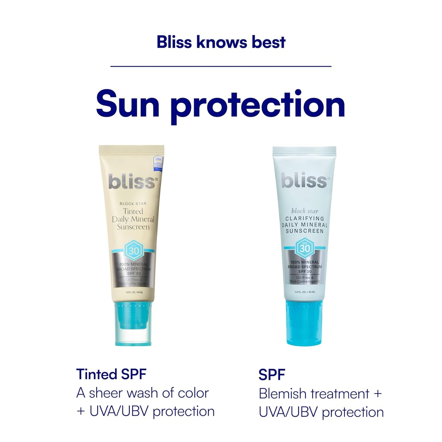 Bliss Block Star SPF 30 Daily Tinted Mineral Sunscreen with Zinc Oxide - All Skin Tones..
