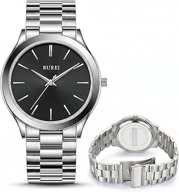 Men Watches Gifts for Men Fashion Stainless Steel Analog Quartz Waterproof Watches for Mens