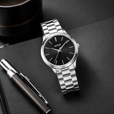 Men Watches Gifts for Men Fashion Stainless Steel Analog Quartz Waterproof Watches for Mens