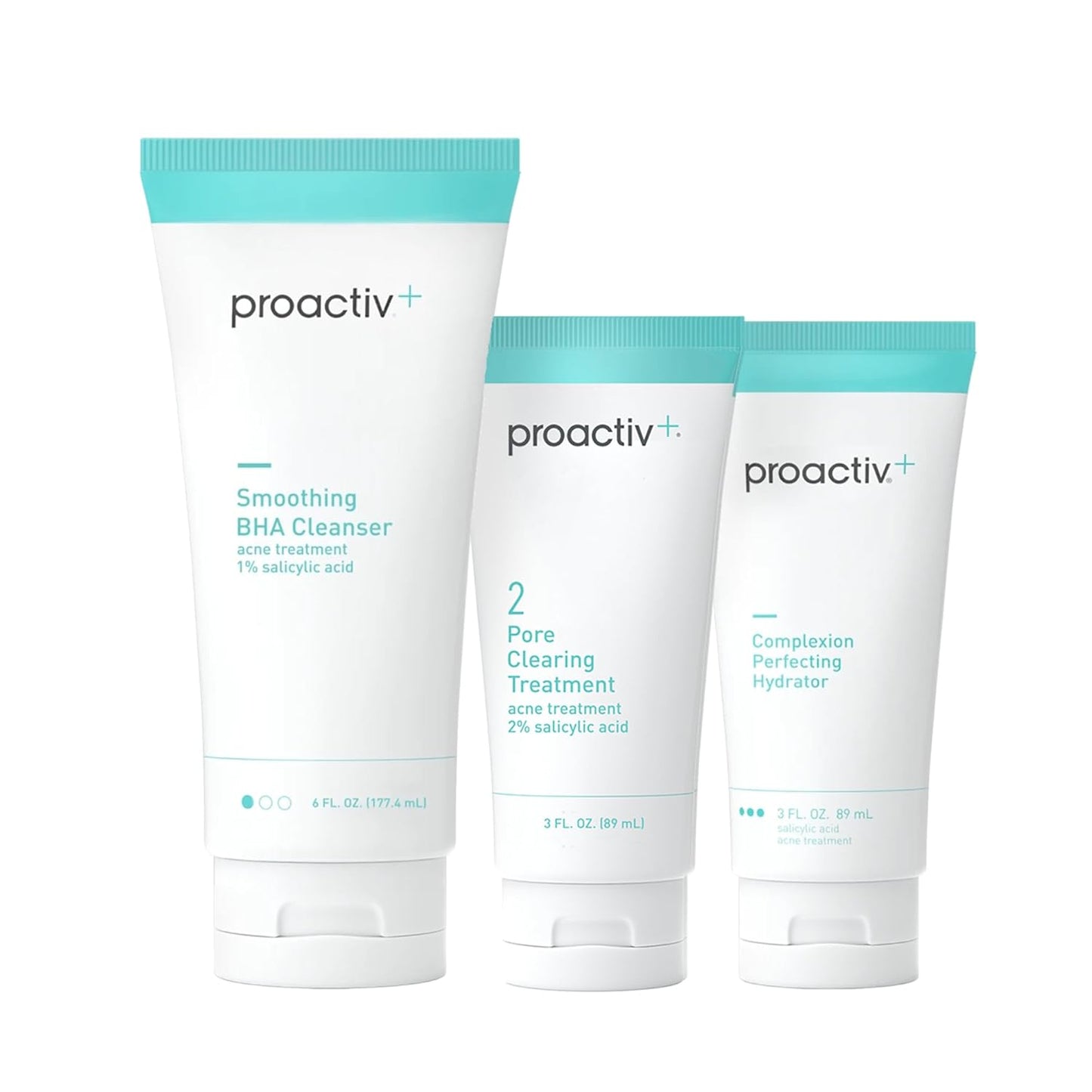 Proactiv+ 3‑Step Acne Treatment System, 90‑Day Kit – Salicylic Acid Cleanser, Toner & Treatment Cream..