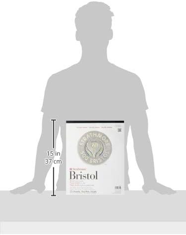 Strathmore (580-62 500 Series Bristol, 2-Ply Vellum Surface, 11"x14", White, 15 Sheets