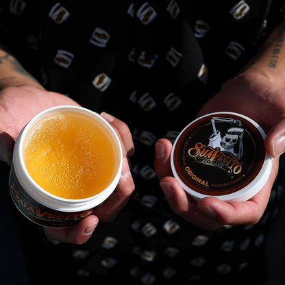 Suavecito Pomade Original Hold For Men 4 oz, 1 Pack - Medium Shine Water Based Wax Like Flake Free Hair Gel..
