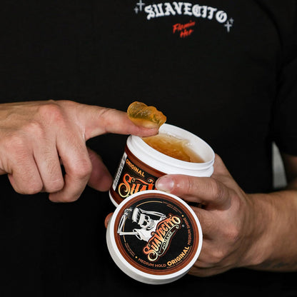 Suavecito Pomade Original Hold For Men 4 oz, 1 Pack - Medium Shine Water Based Wax Like Flake Free Hair Gel..