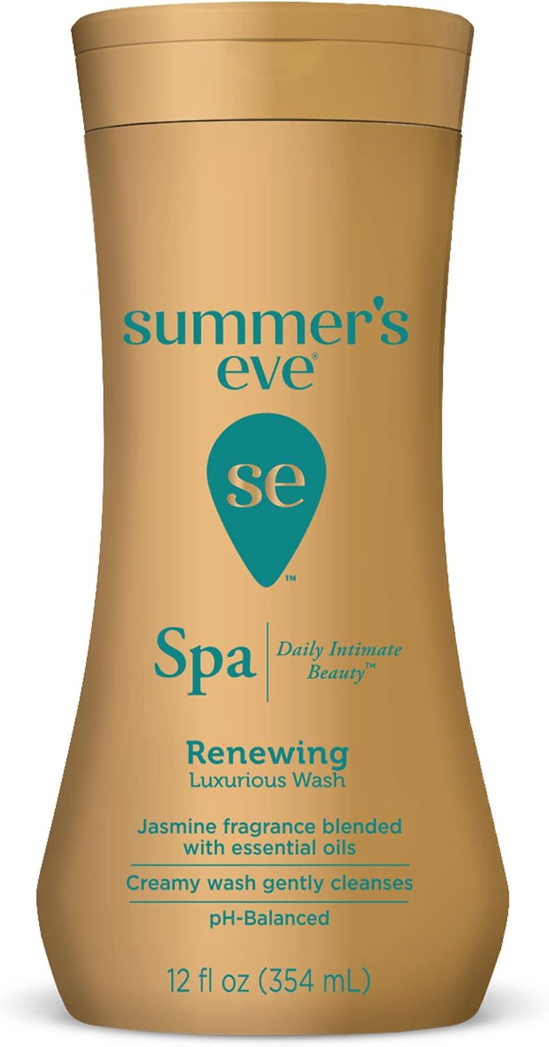 Summer's Eve Spa Daily Intimate Wash, Renewing Cleansing All Over Feminine Body Wash, Jasmine Scented pH-Balanced Feminine Wash
