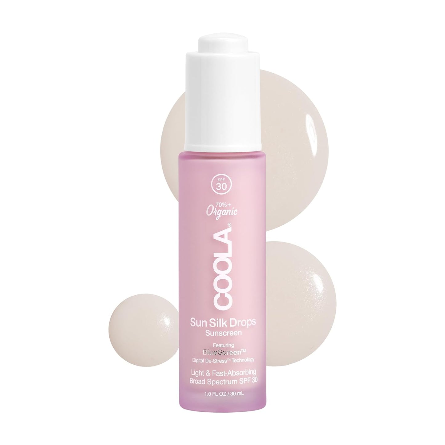 COOLA Organic Sun Silk Drops and Face Moisturizer with SPF 30, Dermatologist Tested Sunscreen ..