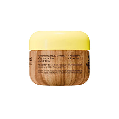 Sun Bum SPF 50 Face Cream Sunscreen with Zinc Oxide - Broad Spectrum Moisturizing Facial Sunscreen with Vitamin E...