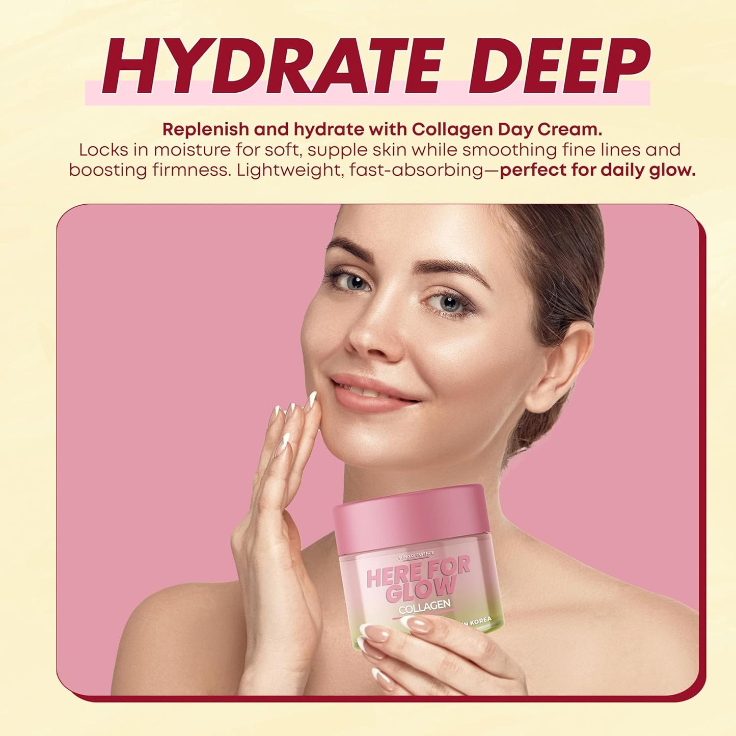 Collagen Night Cream - Dermatologist Tested, Korean Skin Care, Anti-Aging - Hydrating Moisturizer, Retains Moisture - Vegan..
