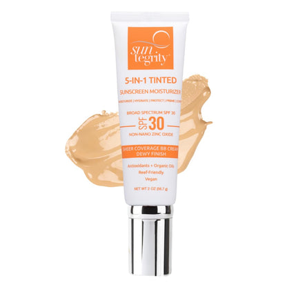 Suntegrity Tinted 5 in 1 Mineral Sunscreen for Face (SPF 30-2 oz) - Golden Light...