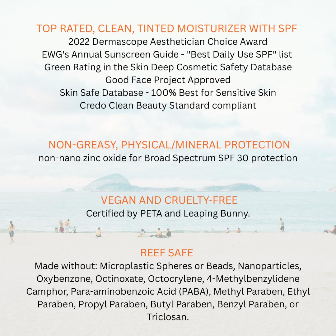Suntegrity Tinted 5 in 1 Mineral Sunscreen for Face (SPF 30-2 oz) - Golden Light...
