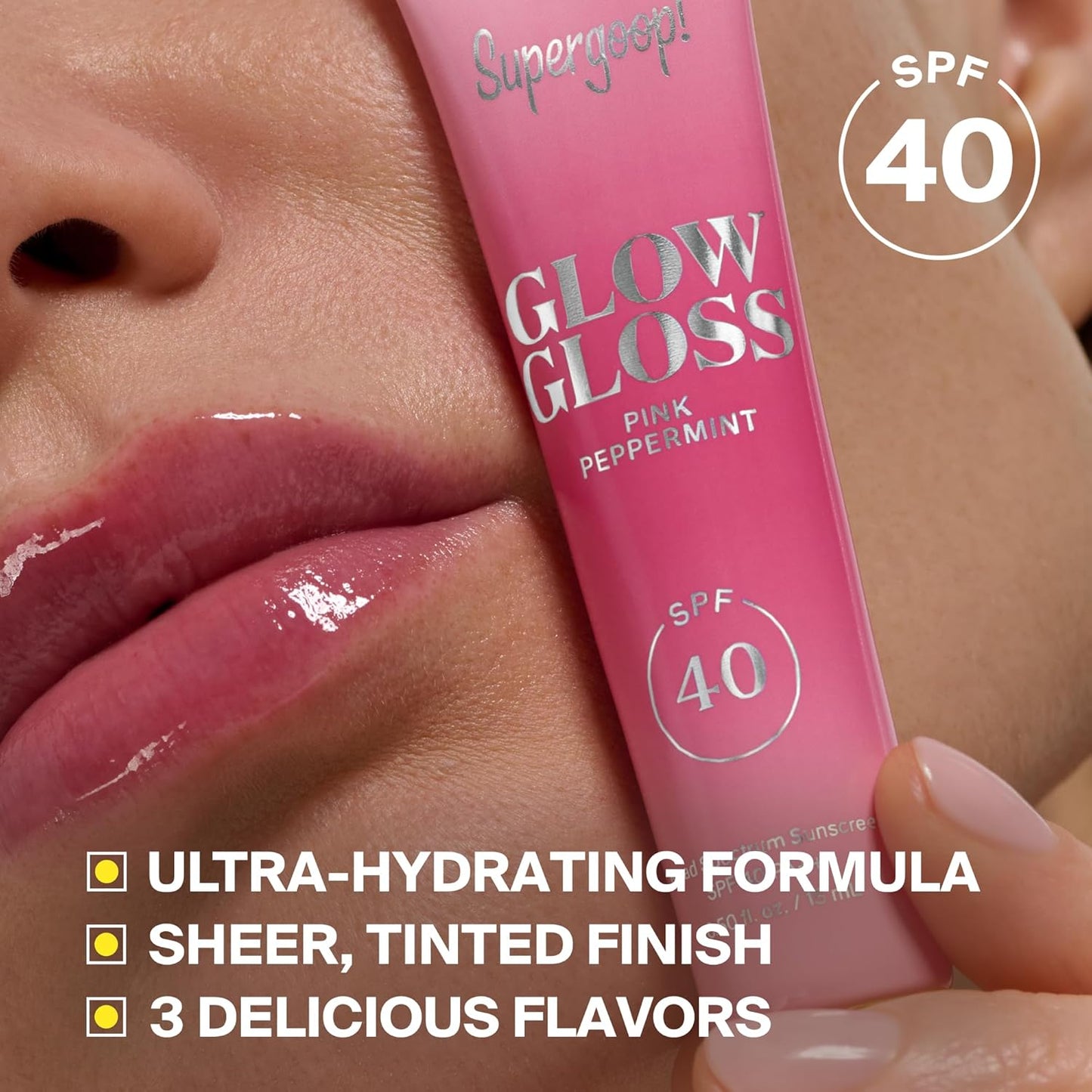 Supergoop! Glow Gloss SPF 40 Lip Balm - Broad Spectrum Protection with a Non-Sticky, High-Shine Finish - 0.5 fl oz