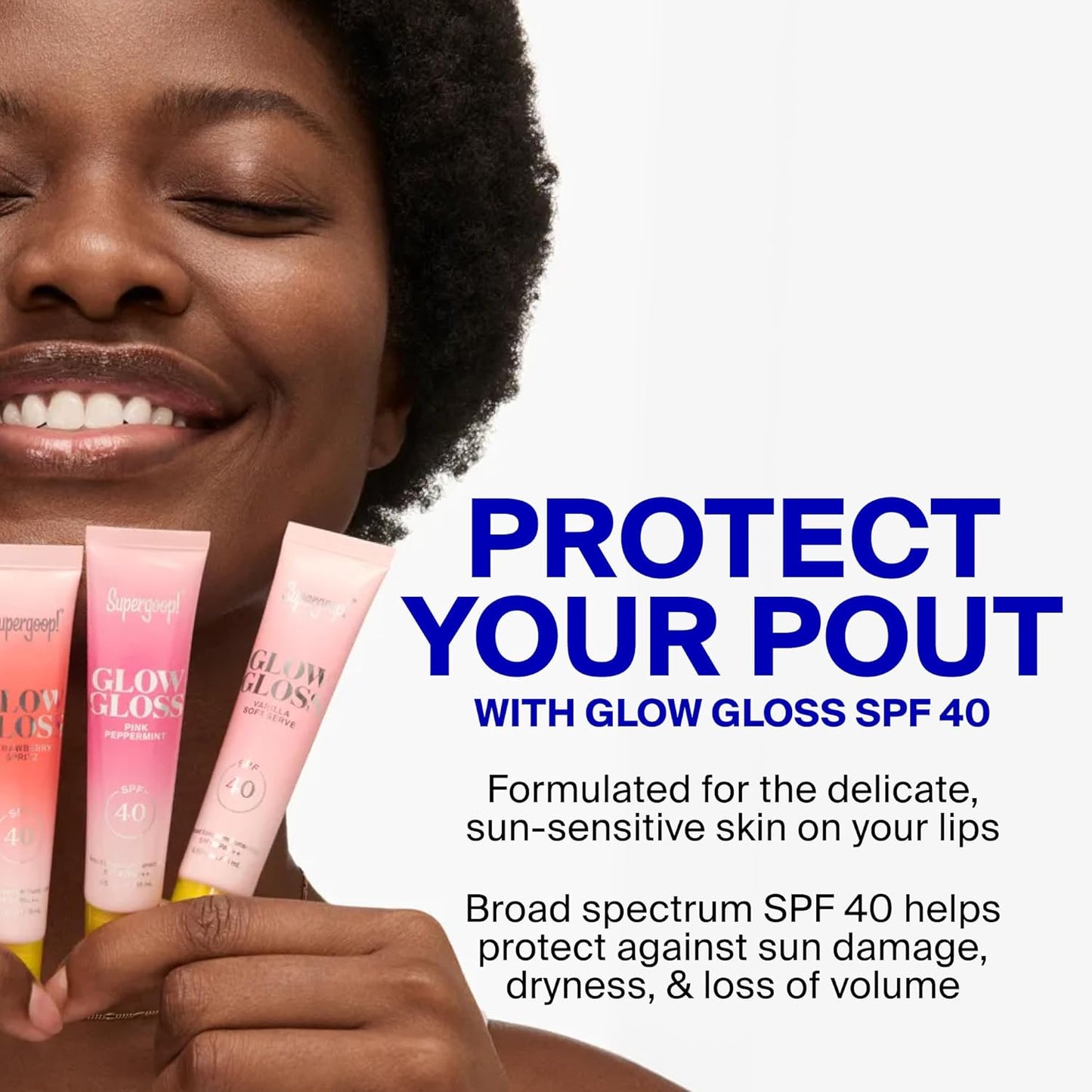 Supergoop! Glow Gloss SPF 40 Lip Balm - Broad Spectrum Protection with a Non-Sticky, High-Shine Finish - 0.5 fl oz
