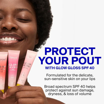 Supergoop! Glow Gloss SPF 40 Lip Balm - Broad Spectrum Protection with a Non-Sticky, High-Shine Finish - 0.5 fl oz