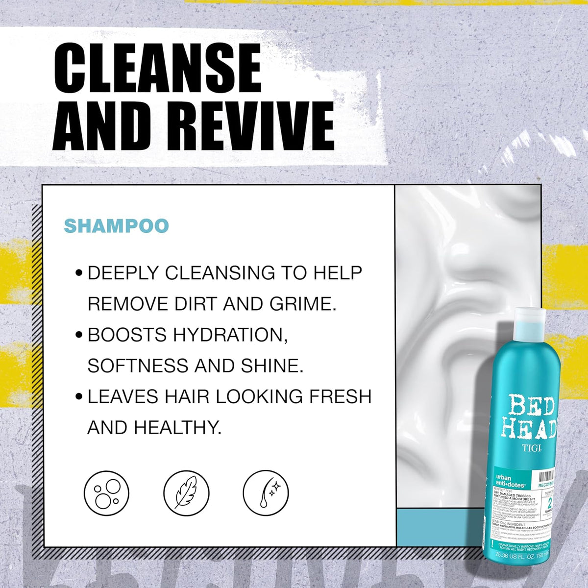 TIGI Bed Head Urban Antidotes Recovery Shampoo and Conditioner Set for Dry