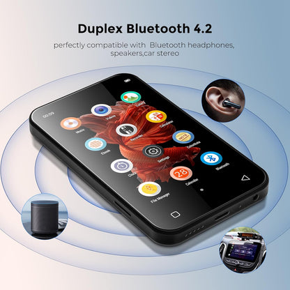 TIMMKOO 72GB MP3 Player with Bluetooth, 4.0" Full Touchscreen Mp4 Player with Speaker..
