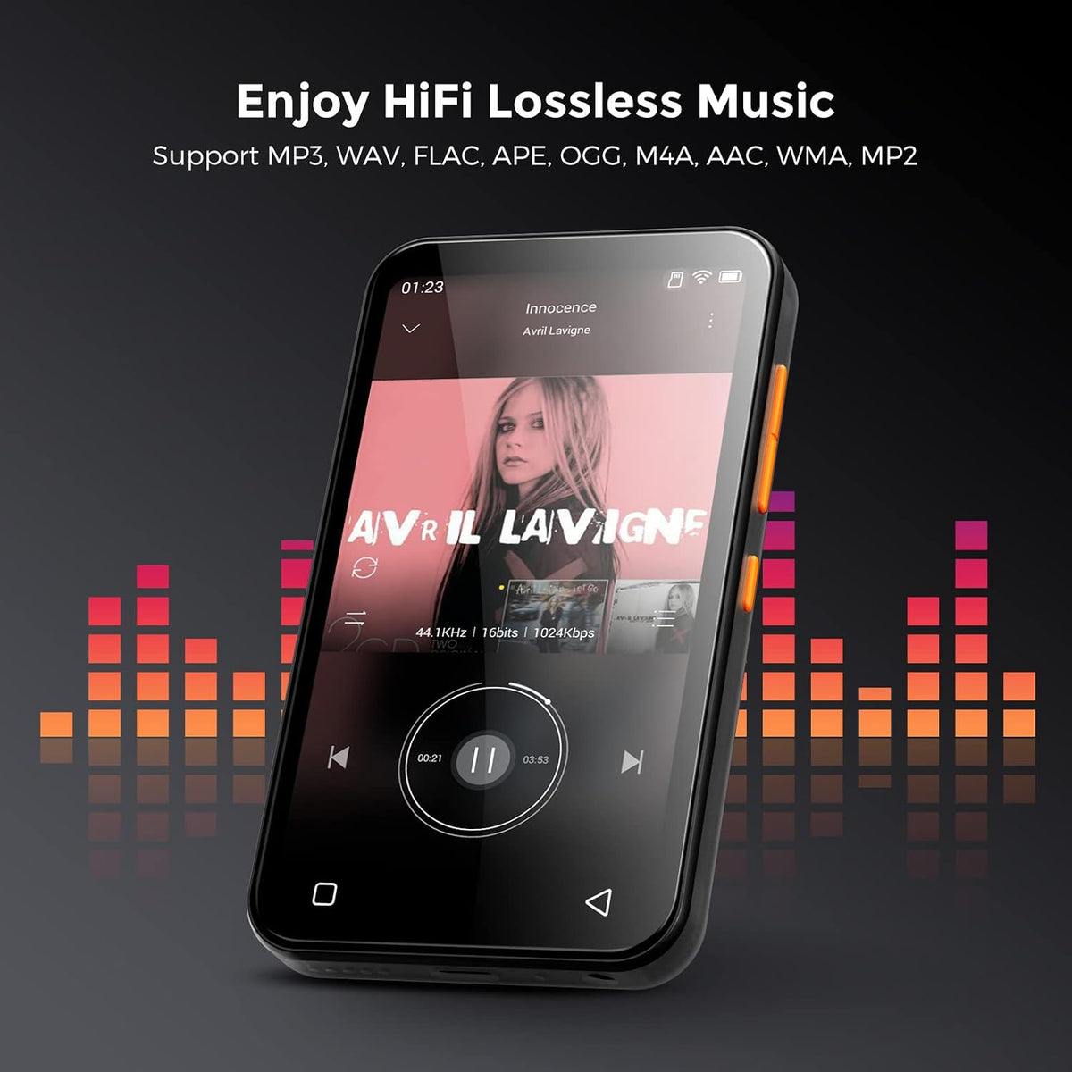 TIMMKOO 72GB MP3 Player with Bluetooth, 4.0" Full Touchscreen Mp4 Player with Speaker..