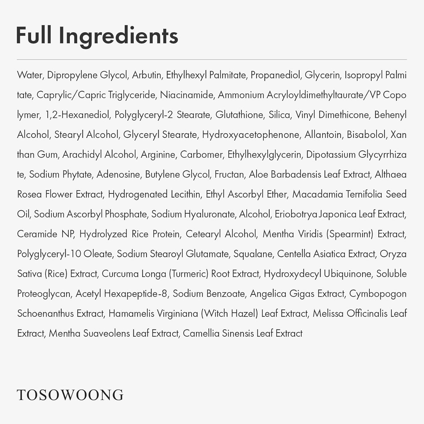 TOSOWOONG Arbutin 7% Glutathione Cream, 70,000ppm Arbutin + 5,001ppm Glutathione, Niacinamide, Dark Spots, Freckle, Blemishes..