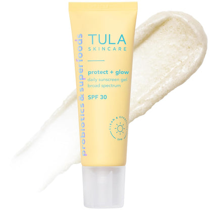 TULA Skincare Protect + Glow Daily Sunscreen SPF, for Dullness & Sun Protection..