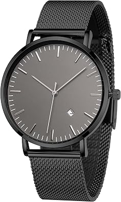 TWOPTION Mens Watches Sleek Minimalist Analog Quartz Waterproof Watches
