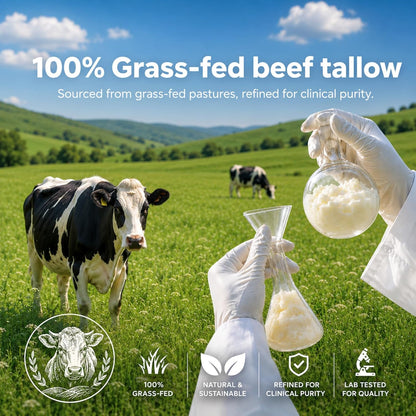 Beef Tallow Sunscreen SPF 50 for Face &amp; Body, Organic Mineral Sunscreen with Non-Nano Zinc Oxide..
