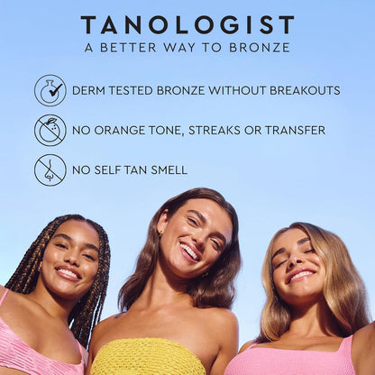 Tanologist Self-Tan Drops- Medium, Bronzing Serum, Customizable Face & Body Self Tanner for Moisturizer..