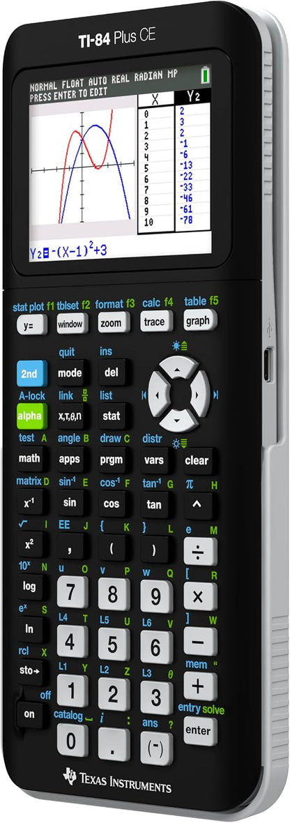 Texas Instruments TI-84 Plus CE Color Graphing Calculator, Black