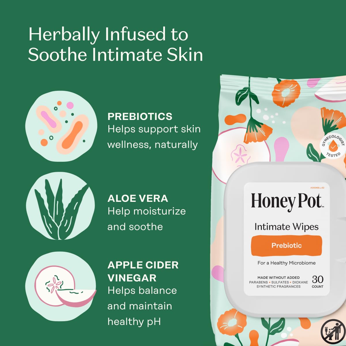 The Honey Pot Company - Prebiotic Wash & Wipe Bundle
