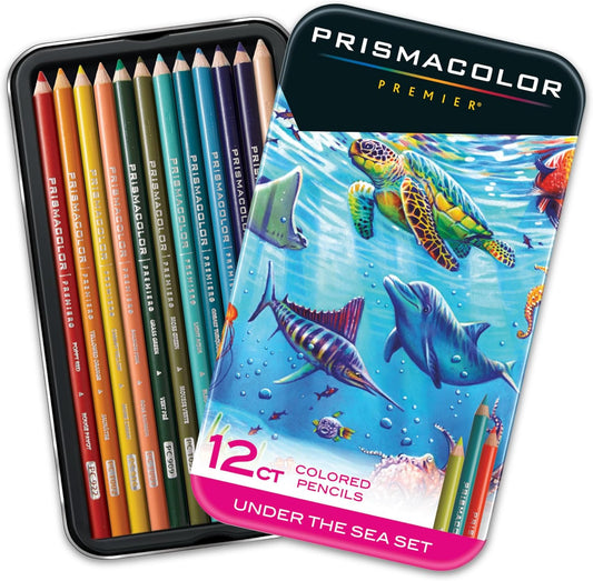 Prismacolor Premier Colored Pencils, Soft Core, Under The Sea Set, 12 Count