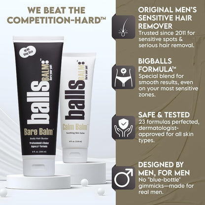 The Bare Pair Double Pro Pac King Kombo - Body Hair Management System (w/Exfoliating Glove)