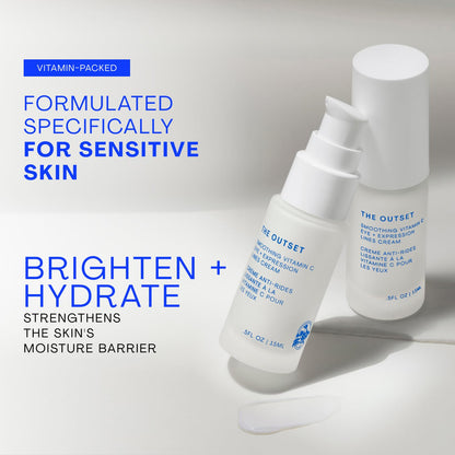 The Outset Vitamin C Eye Cream, Brightening, Hydrating &amp; Wrinkle-Reducing for Fine Lines &amp; Expression Wrinkles..