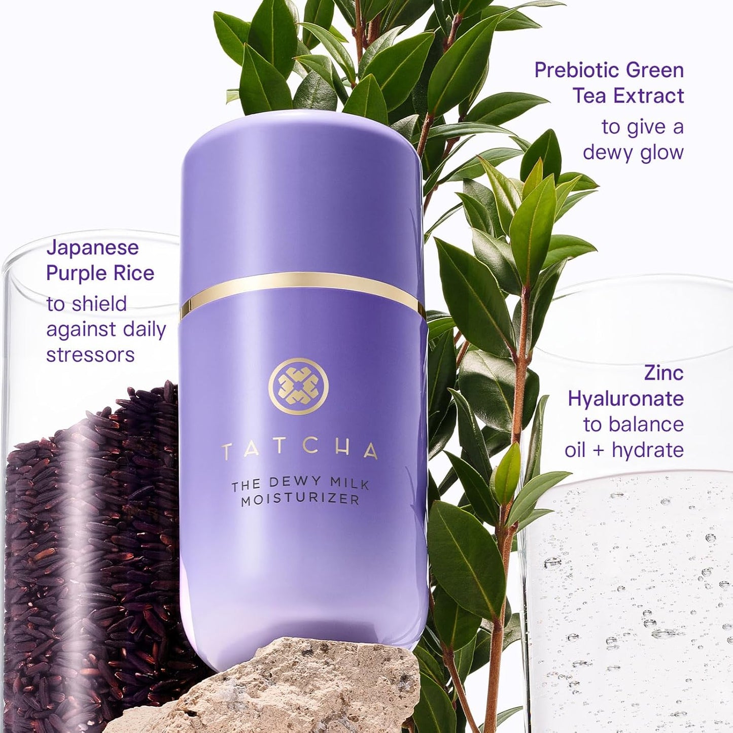 Tatcha The Dewy Milk Moisturizer, Lightweight, Oil-Balancing Hydration for Bouncy Skin &amp; a Lasting Dewy Glow