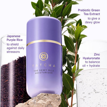 Tatcha The Dewy Milk Moisturizer, Lightweight, Oil-Balancing Hydration for Bouncy Skin &amp; a Lasting Dewy Glow