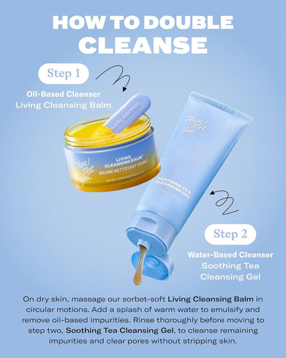 Then I Met You Living Cleansing Balm, Travel Makeup Remover Oil Cleanser | Korean Skin Care Face Wash, Cleansing Oil, Facial Cleanser..