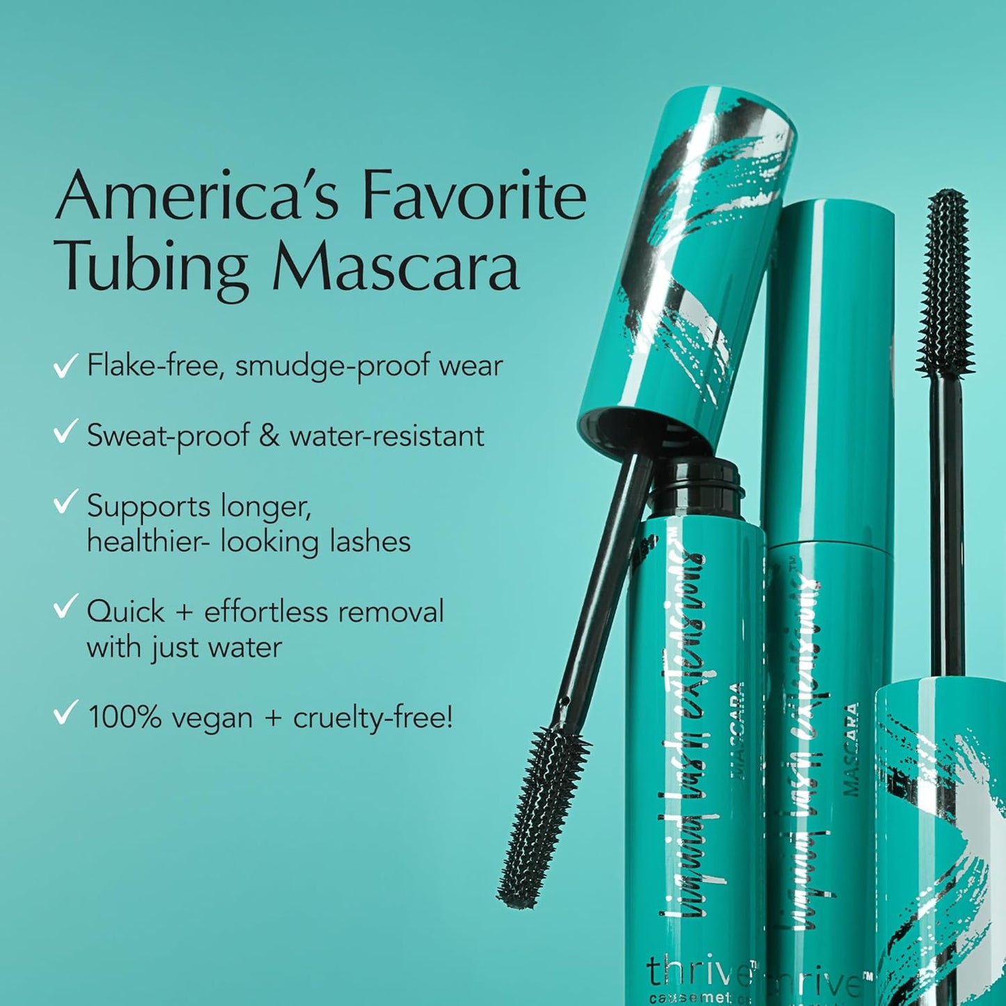 Thrive Causemetics Thrive Mascara, Liquid Lash Extensions Mascara, Tubing Mascara Lengthening, Volumizing & Curling..