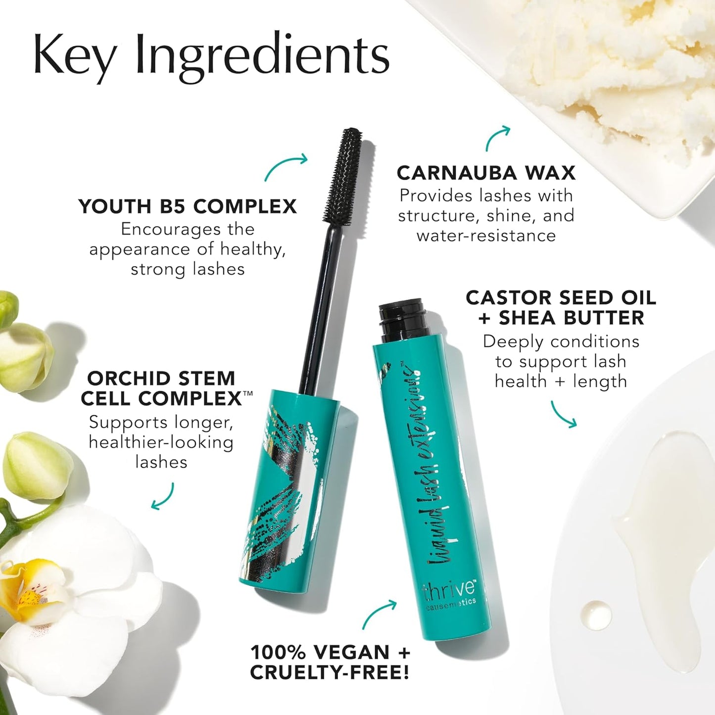 Thrive Causemetics Thrive Mascara, Liquid Lash Extensions Mascara, Tubing Mascara Lengthening, Volumizing & Curling..