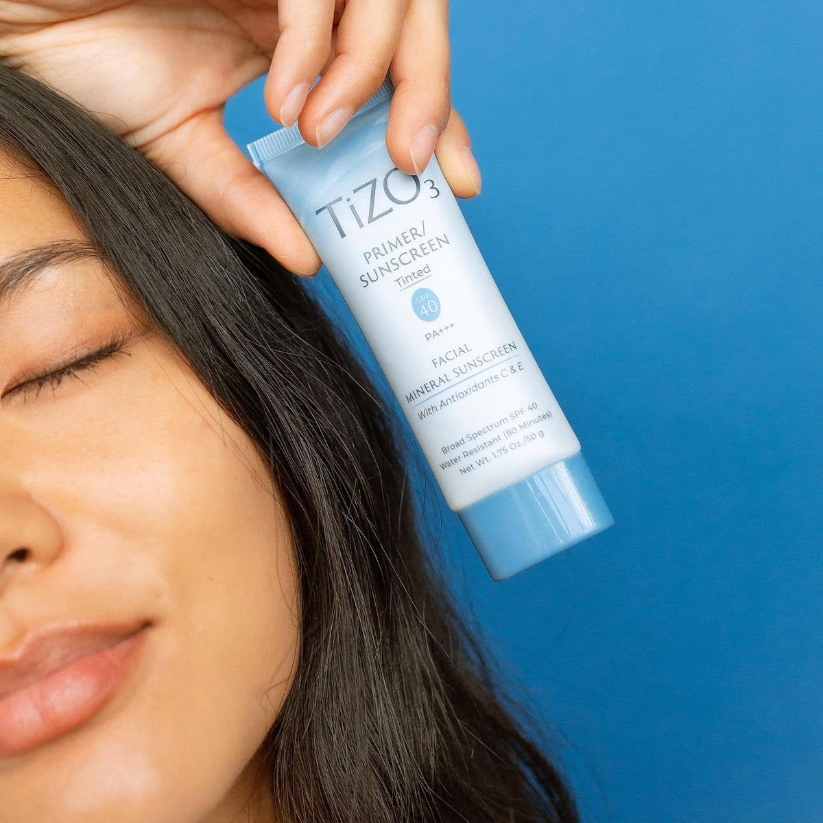 TiZO3 Facial Mineral Sunscreen and Primer, Tinted Broad Spectrum SPF 40..