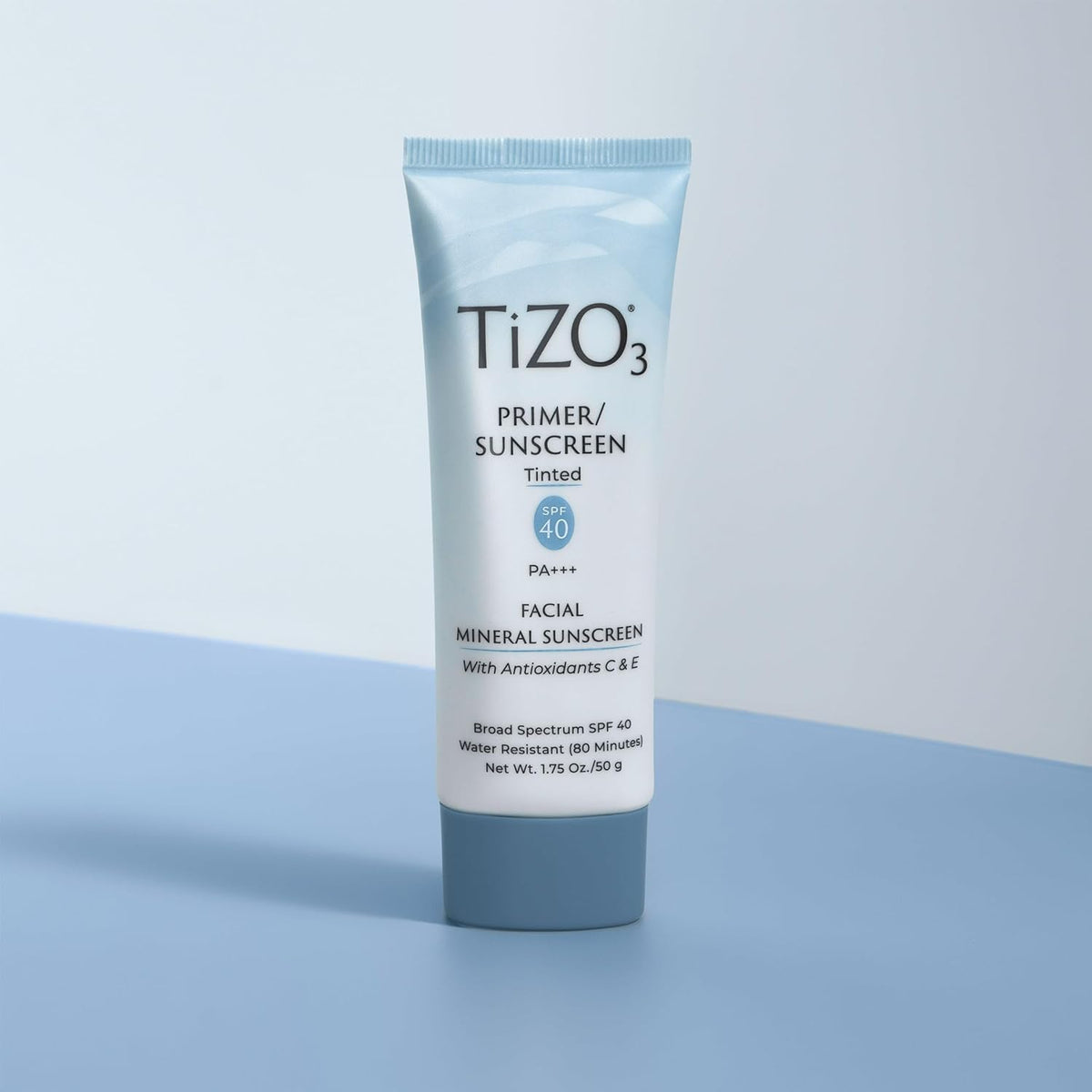 TiZO3 Facial Mineral Sunscreen and Primer, Tinted Broad Spectrum SPF 40..