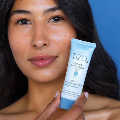 TiZO3 Facial Mineral Sunscreen and Primer, Tinted Broad Spectrum SPF 40..