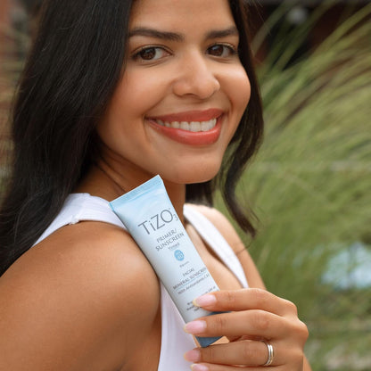 TiZO3 Facial Mineral Sunscreen and Primer, Tinted Broad Spectrum SPF 40..