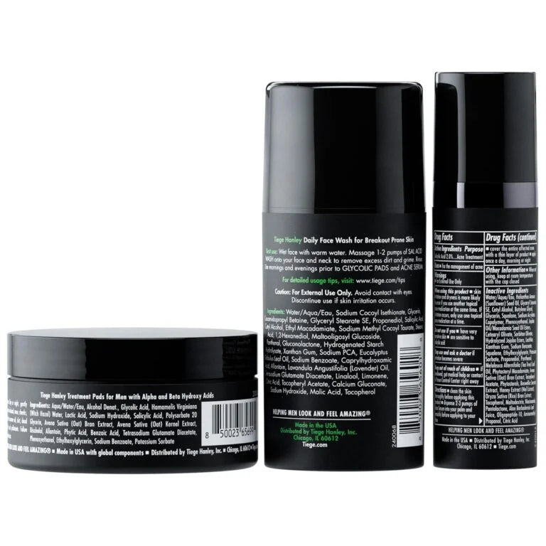 Tiege Hanley Acne Treatment Skin Care Set for Men