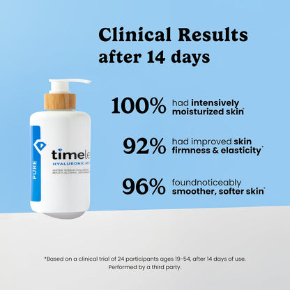 Timeless Hyaluronic Acid 100% Pure Serum, Hydrating, 8 fl oz
